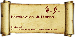 Herskovics Julianna névjegykártya